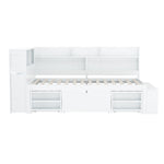 Children's Bed 90x200cm with Drawers & Bookshelf, White