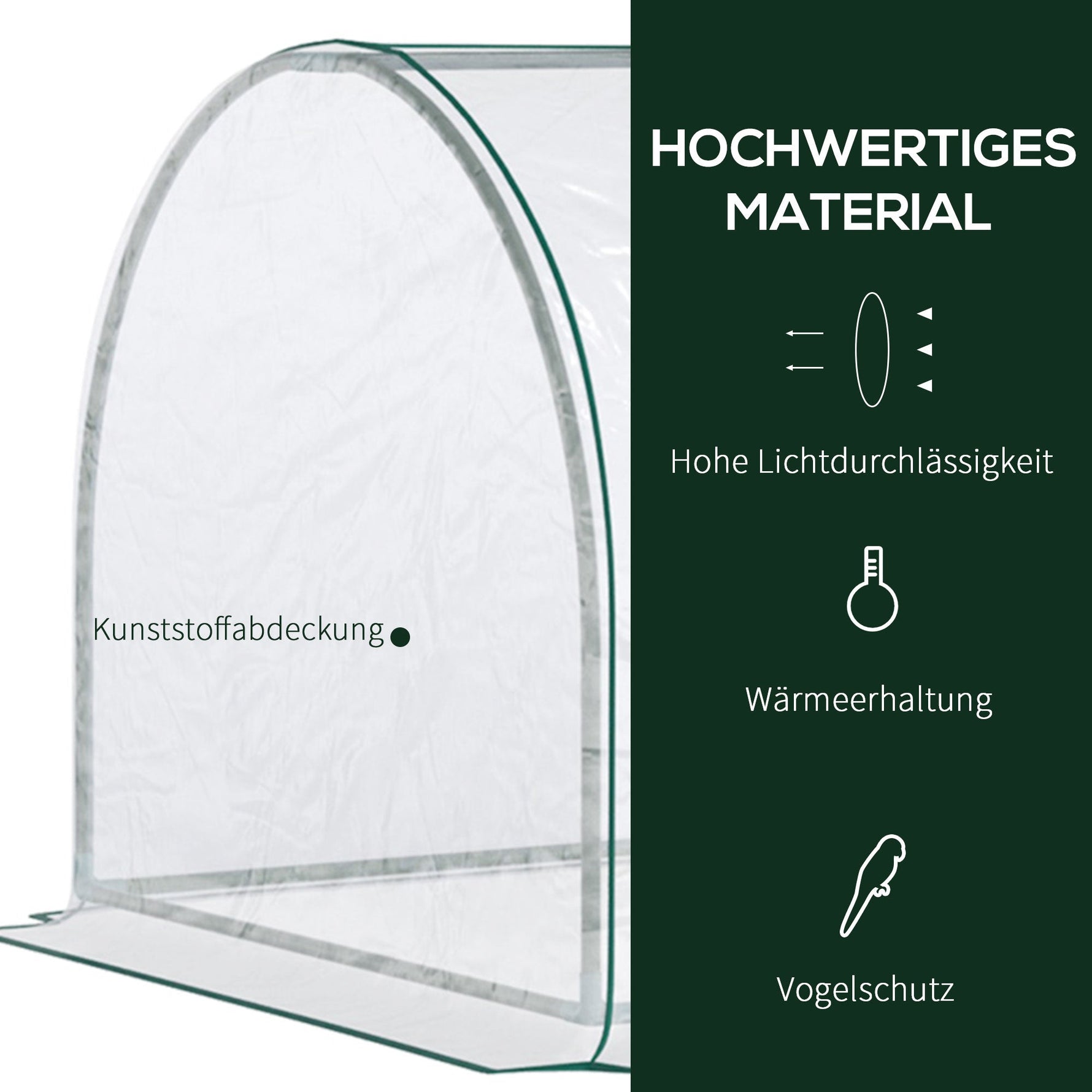 Greenhouse with Door, Cold Frame, Plant Growing, Steel PVC