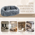 Bean Bag Sofa Chair, High Back Lounger for Adults/Kids, Indoor/Outdoor - Gray Chenille