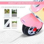 Electric Children's Motorcycle Tricycle with 6V Battery and Metal Frame, Pink and Yellow