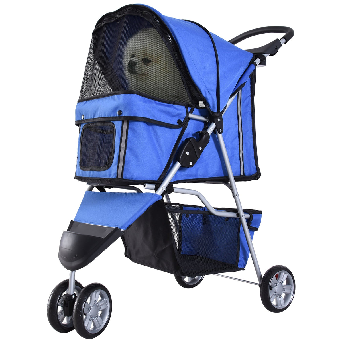 Dog Stroller, Foldable Lightweight, Blue