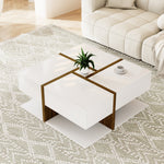 Coffee Table, 4-Drawer with Storage, High-Gloss