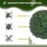 Artificial Lavender, 42 cm Ball Shape, Set of 2, Purple + Green
