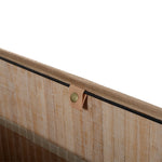 Laundry Basket 100L, Box with Lid, Bamboo Natural