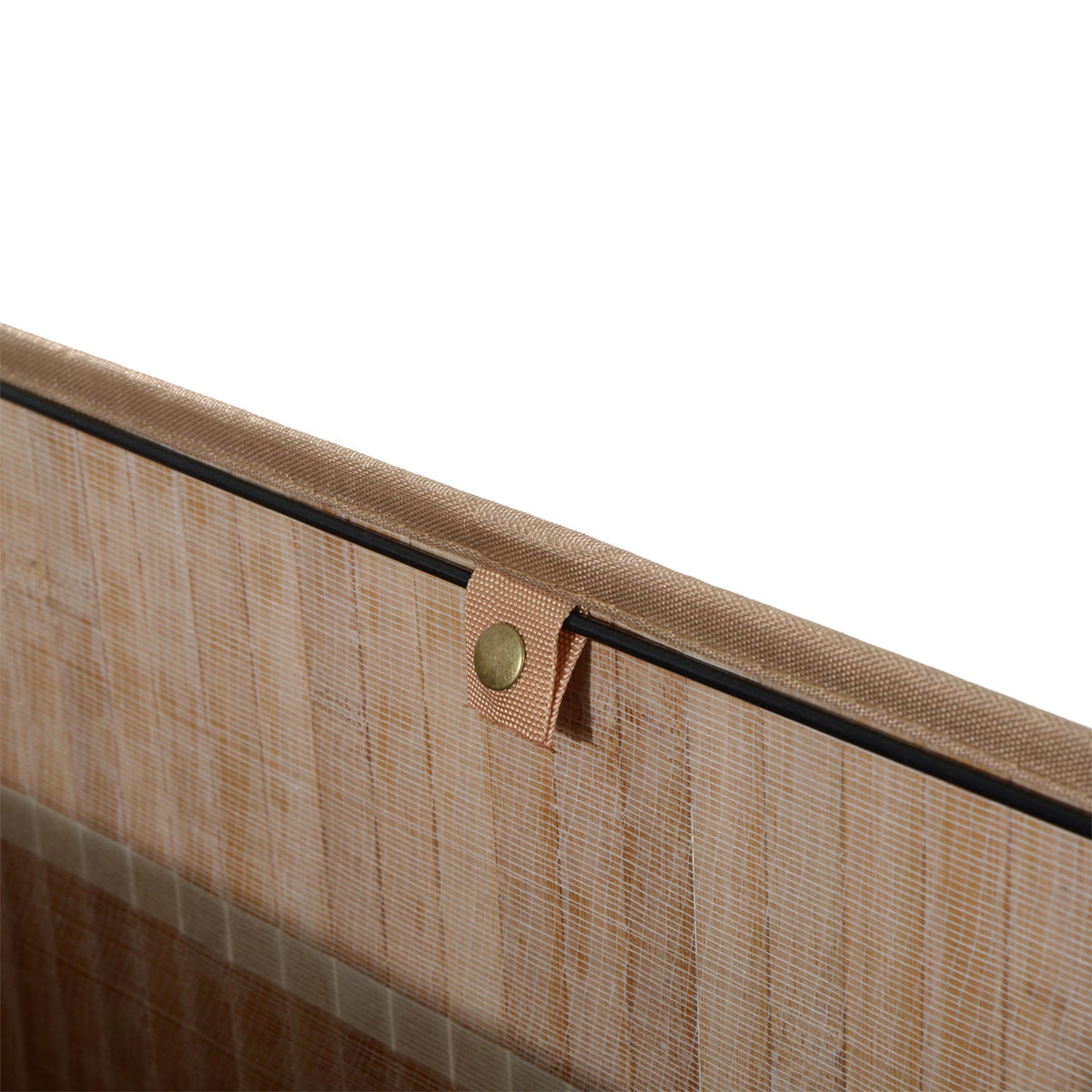 Laundry Basket 100L, Box with Lid, Bamboo Natural