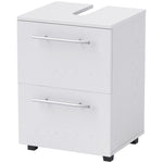 Bathroom Vanity Unit with Drawer, Compact Chipboard, White