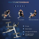 Abdominal Trainer, Adjustable with LCD Display, Steel, White + Gray