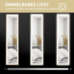 Full-Length Mirror, LED Light & Touch Control, Oak