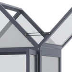 Cold Frame Greenhouse 3 Level Hinged Roof Wood Natural