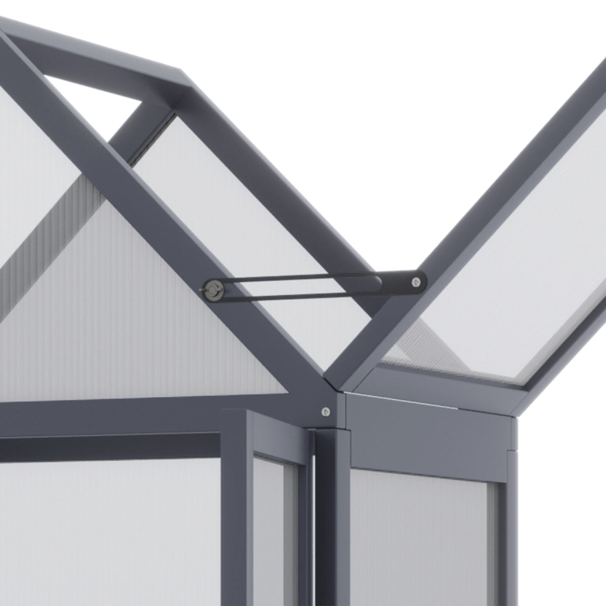 Cold Frame Greenhouse 3 Level Hinged Roof Wood Natural