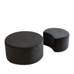 Coffee Table Set, 2-Piece Upholstered Round Foam