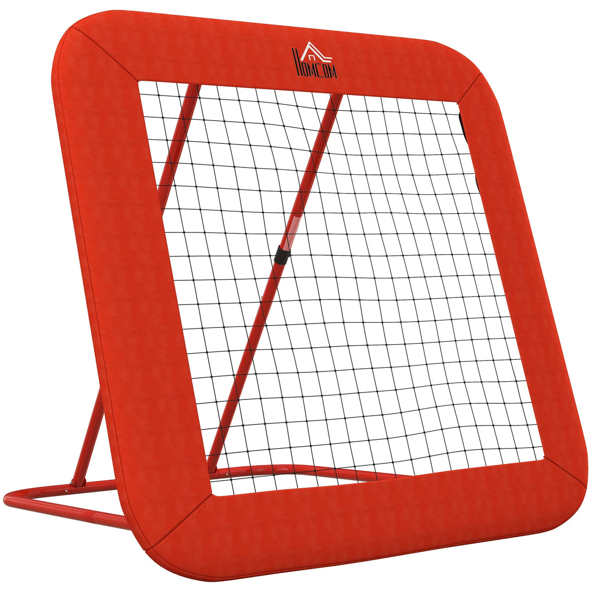 Rebounder Football, Foldable 5-Level Adjustable, Red