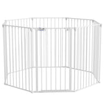 Puppy Playpen, 90cm High, 8 Panels, Foldable, Grey