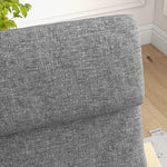 Recliner Chair, Rocking Dining with Headrest, Dark Grey Linen Look
