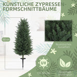 Artificial Cypress, Set of 2, 100 cm, Plastic