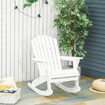 Adirondack Rocking Chair, Weatherproof for Garden/Balcony, White