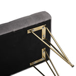 Shoe Bench, Velvet Cover, Entrance Area, Grey