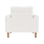 Armchair, Thick Cushion & Soft Upholstery, White