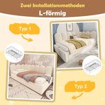 Upholstered Daybed Sofa Bed 90x190cm Hydraulic Storage Metal Slatted Base, Beige Velvet