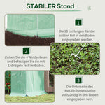 Outsunny Greenhouse with Roll-Up Door and Side Window, 200 x 76 x 168 cm, Green PE Mesh Film