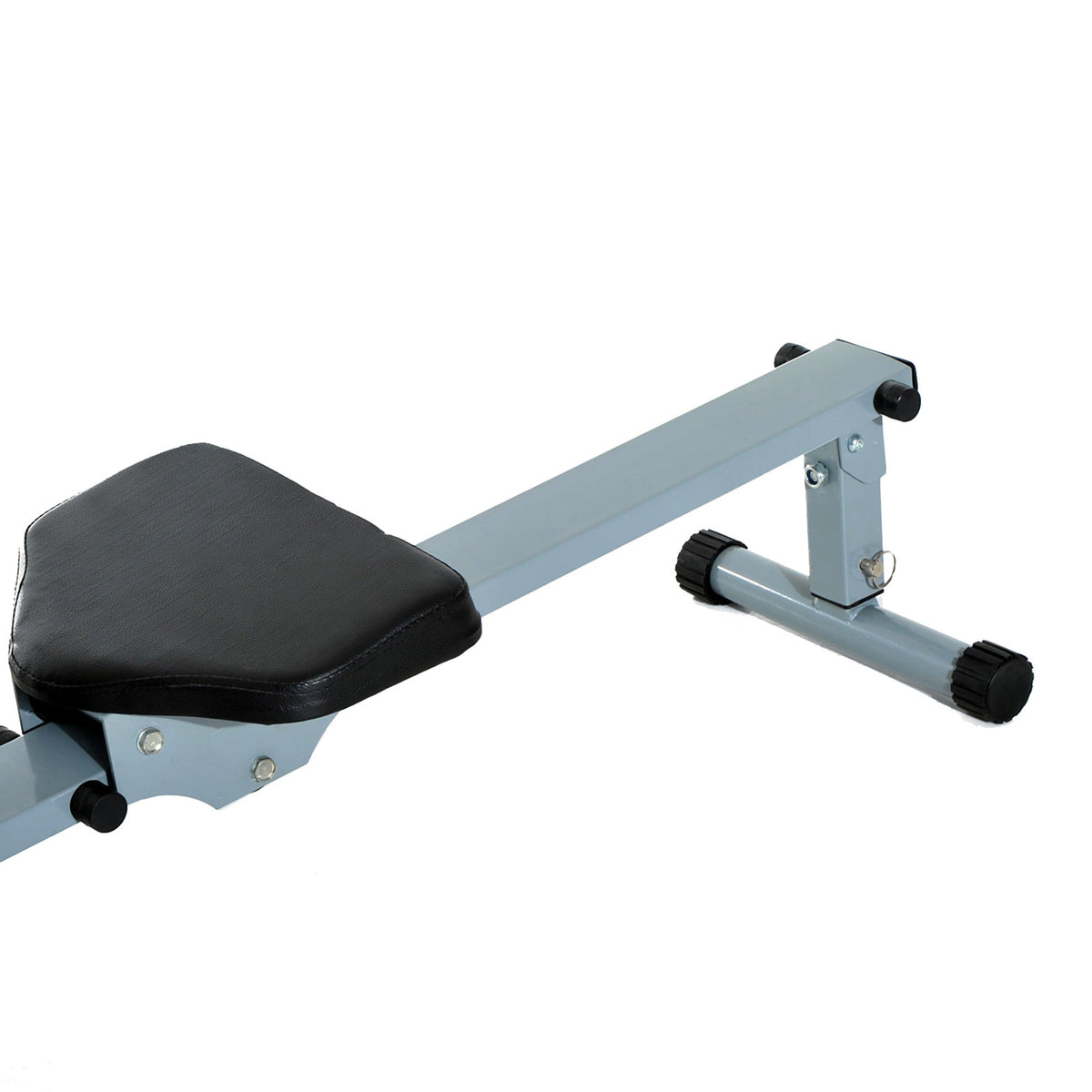 Rowing Machine, LCD Display, Steel+PVC, Gray