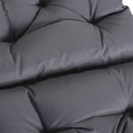 Set of 2 cushions for low-back chair, seat, and garden, grey