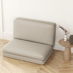 3-in-1 Folding Sofa Bed, Velvet Upholstered with Storage, Beige