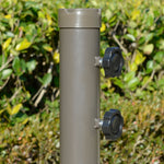 Parasol Cantilever, Double Roof Cross Base, Light Grey Polyester