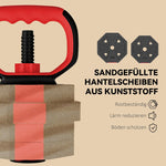 4-in-1 Dumbbell Set Adjustable 15 kg Dumbbells & Barbells