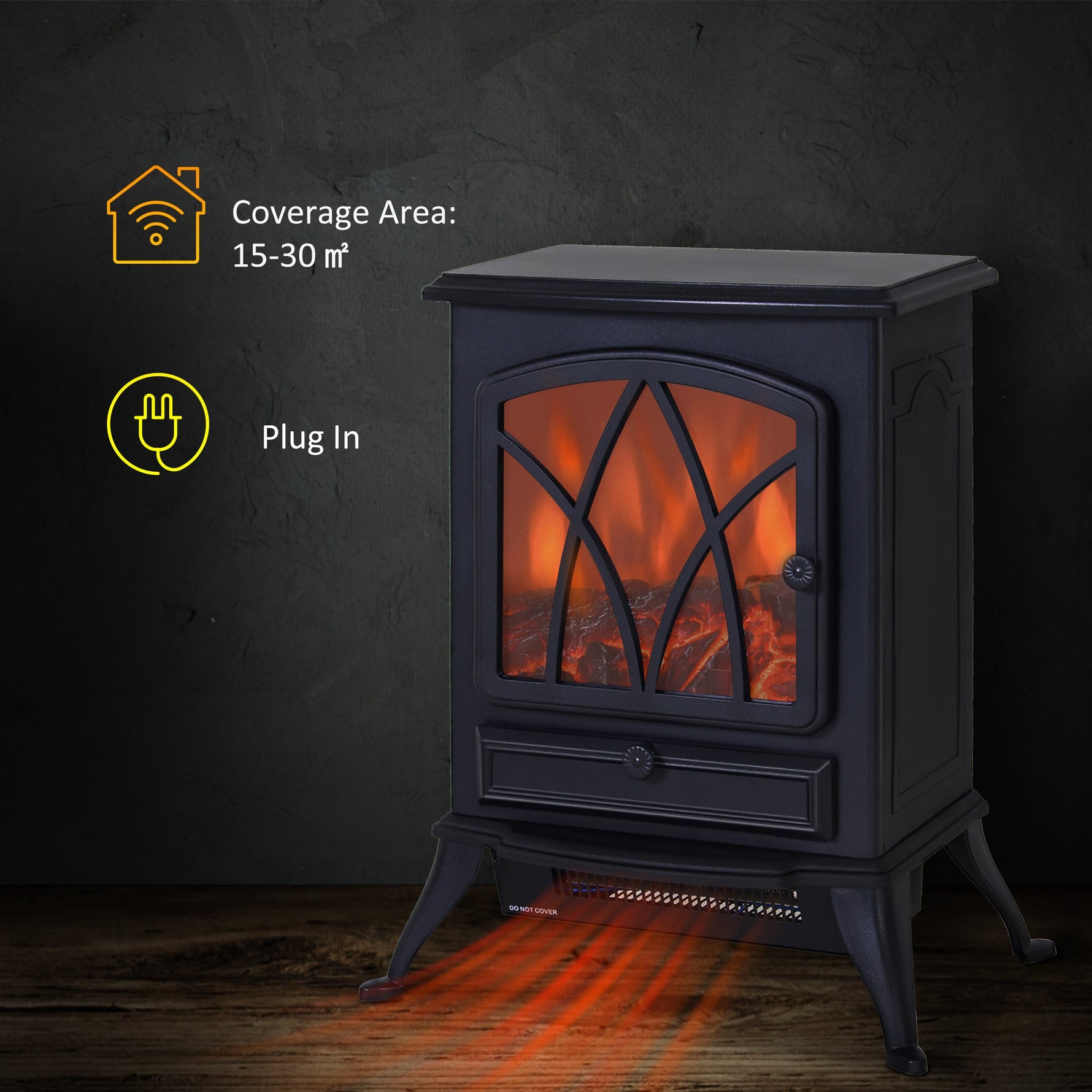 Electric Fireplace, Wall & Stove Style