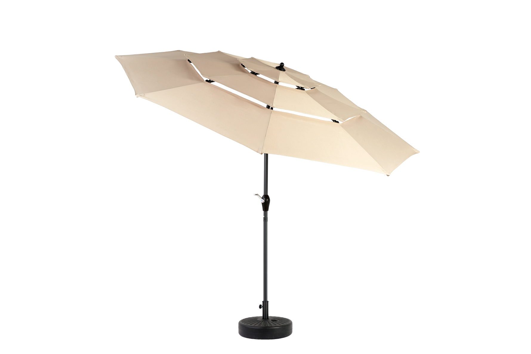 Outdoor Umbrella 14.8 Ft Double Sided Rectangular Large with Crank, Khaki