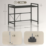 Microwave Shelf Expandable with 3 Hooks, Metal, Black