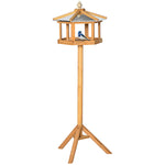 PawHut Birdhouse Bird Villa Feeder with Stand and Zinc Roof