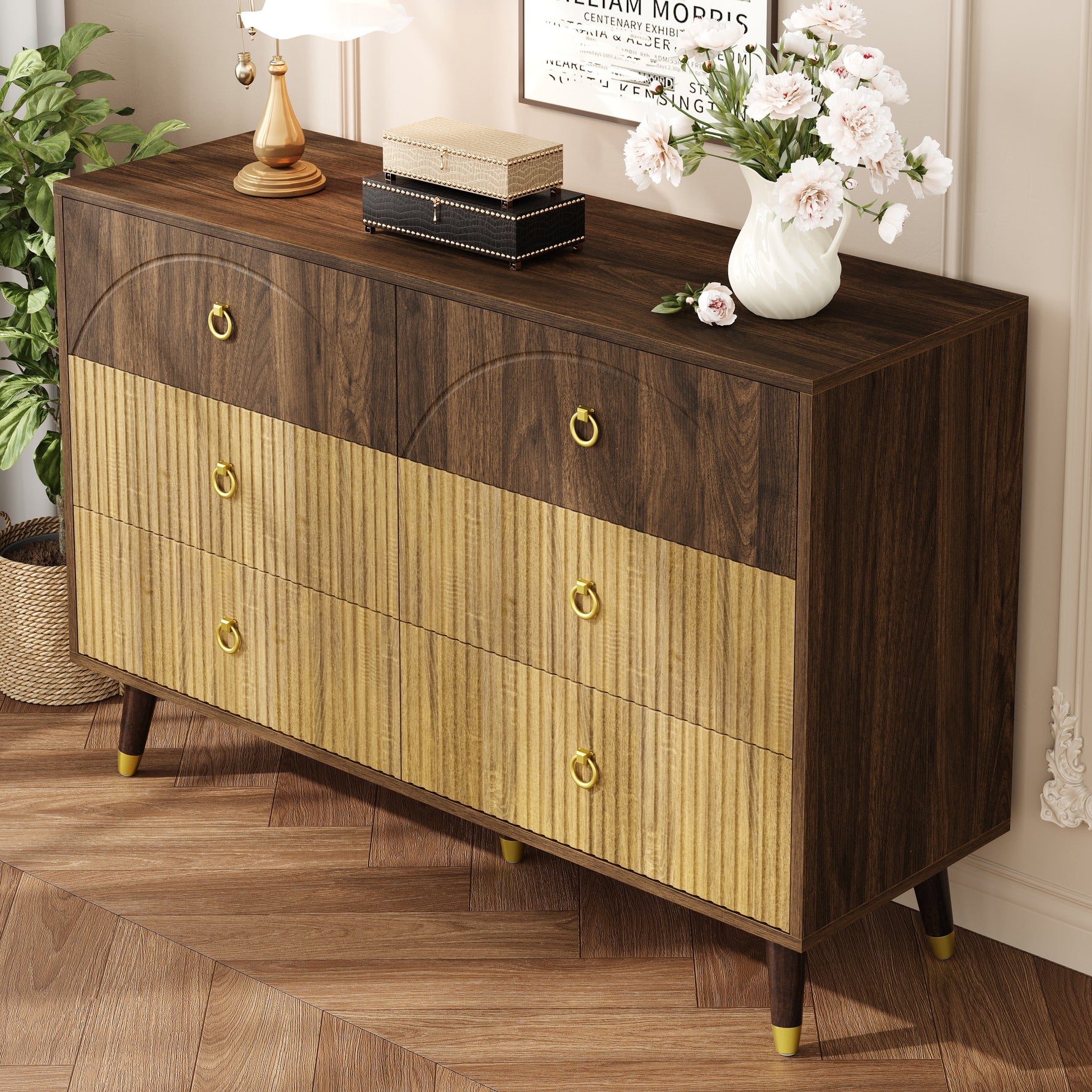 Modern Sideboard Storage Cabinet Chest of Drawers 120x40x81cm Multi-Use