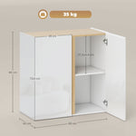 Chest of Drawers, Sideboard, Soft-Close Doors, Adjustable Shelf, White