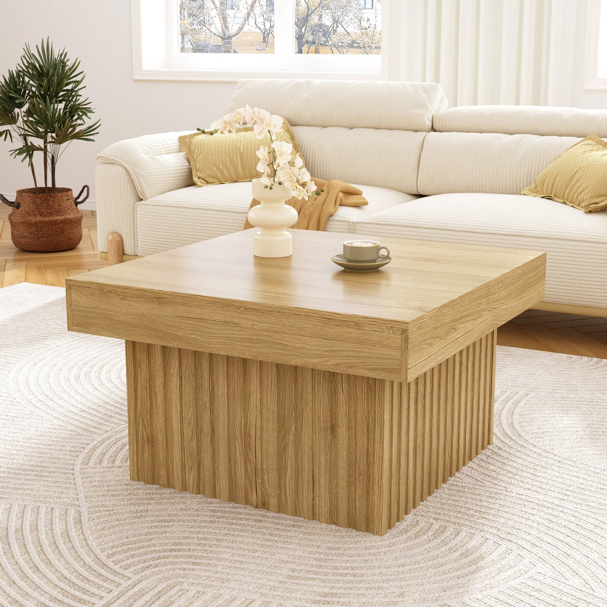 Coffee Table, Modern Design with PB Tabletop & MDF Base, Wooden