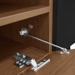Modern TV Cabinet 180cm, Black and Wood Look