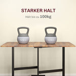 Folding Dining Table, 6 Person, Casters & Brakes, Brown