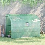 Greenhouse, Shelves Windows Winter-Proof Steel, Green