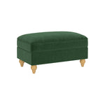 Windsor Stool with Removable Ruffle Skirt and Chenille Fabric, Green