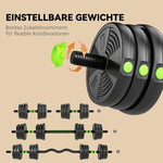 Adjustable Dumbbell Set, 20 kg Barbell Weight Training Set