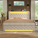 Upholstered Daybed 90x200 cm with Hydraulic Storage, Pink Velvet