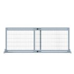 Wooden Dog Gate, Extendable Freestanding 104-183cm Grey