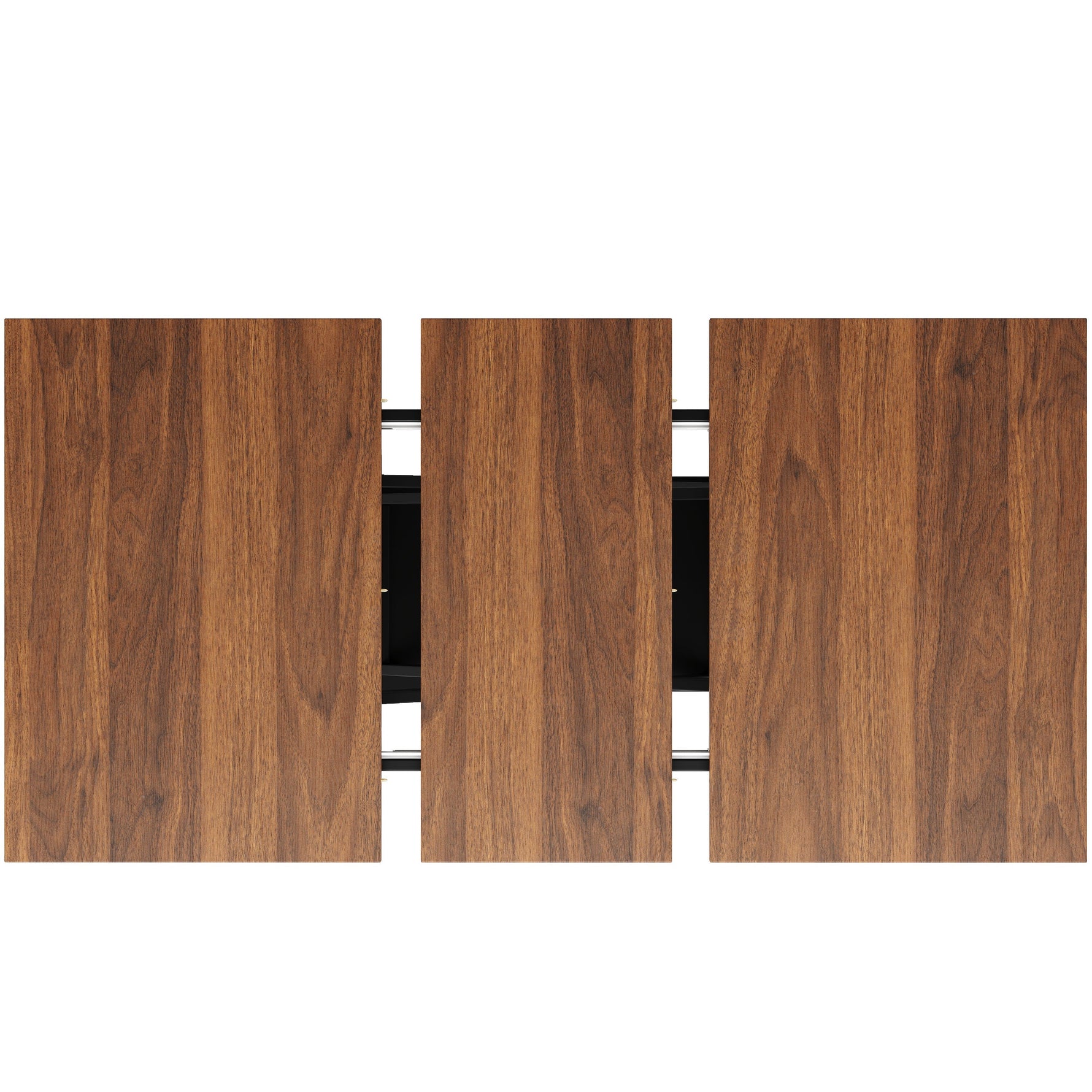Dining Set, 5-Piece Extendable for 4, Black Velvet & Walnut