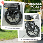 Dog Stroller, Foldable, Large Dogs & Cats, 30 kg, Dark Grey