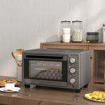 Mini Oven, 21L 1400W 60 Min. Timer, Stainless Steel, Gray
