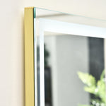Wall Mirror, LED Standing Full Length, Aluminum Silver Gold