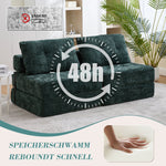 Folding Sofa Bed with Pillows, Foldable Mattress & Backrest, Portable Floor Sofa