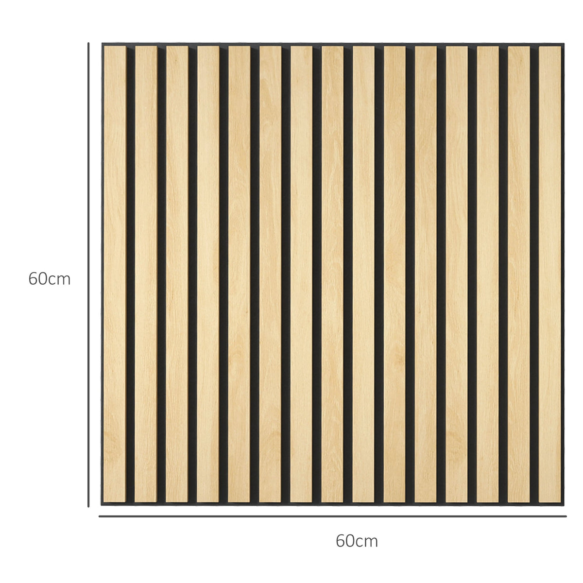 Acoustic Panels, 4pc 60x60cm 3D Wall Panels, Oak