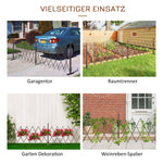 Extendable Scissor Gate/Barrier, 52-405cm Garden H103.5cm, Aluminum Brown